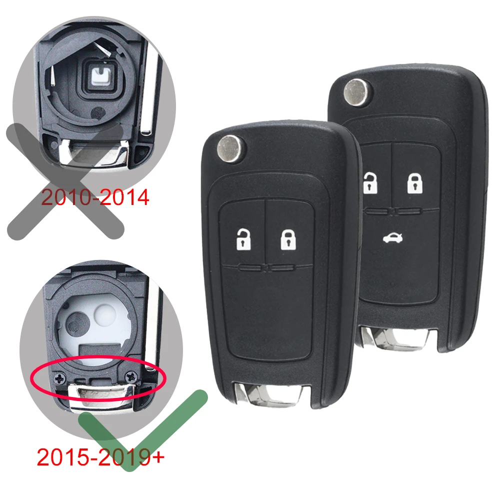 เปลี่ยน 2 3 ปุ่มกุญแจรถ Fob กรณีเชลล์สําหรับ Buick Excelle สําหรับ Chevrolet Cavalier Sail 2015 2016 2017 2018 2019