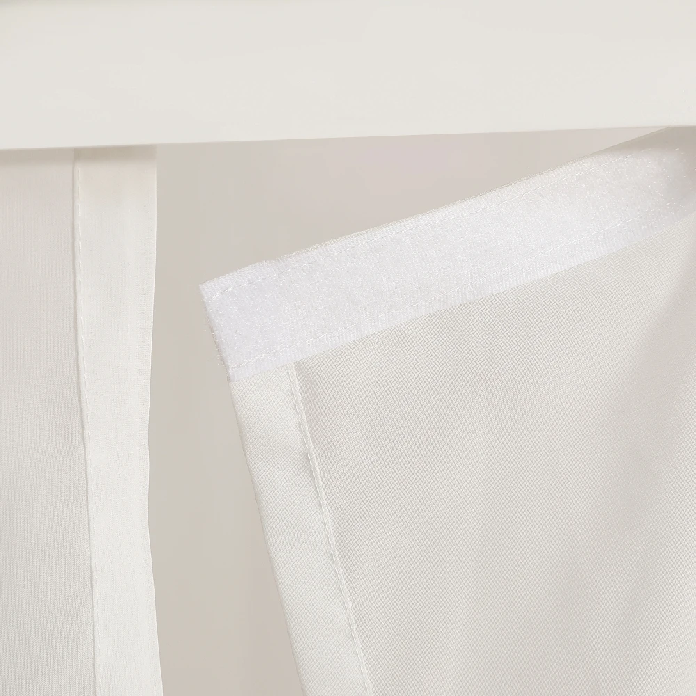 140x200cm Weißes Einzelbett, Babybett, Filigrane Fenster- und Dachdetails, mit Weißen Vorhängen und Kleinem Stauraum – Detail 26