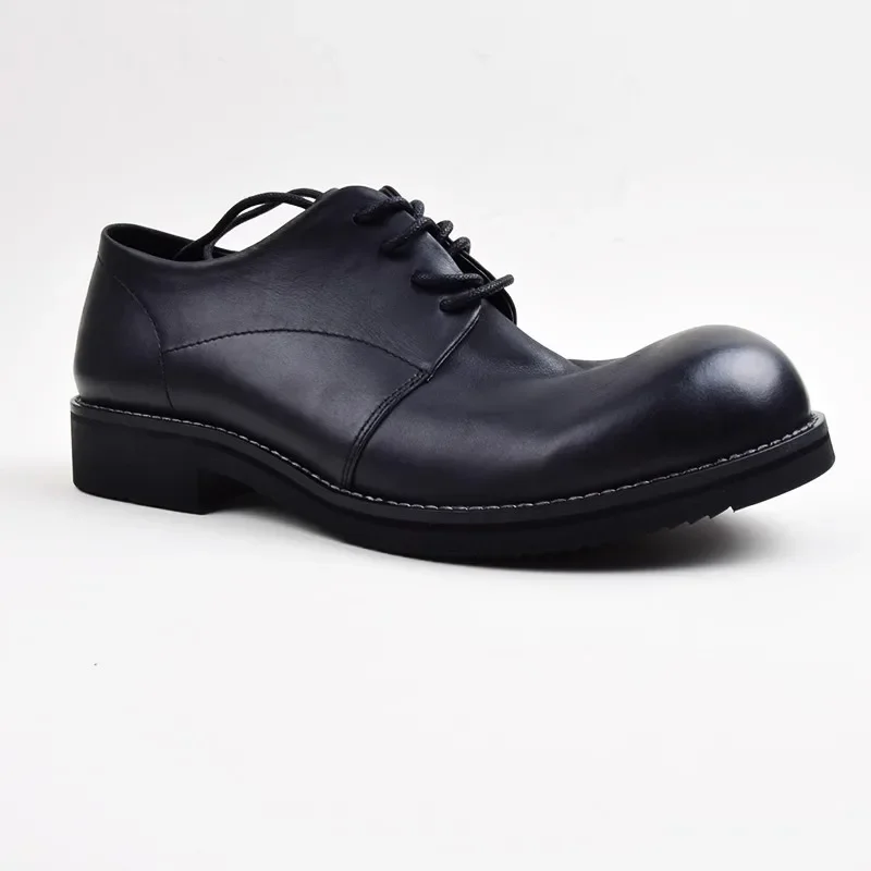 Retro men's casual leather shoes big head leather shoes spring autumn men's