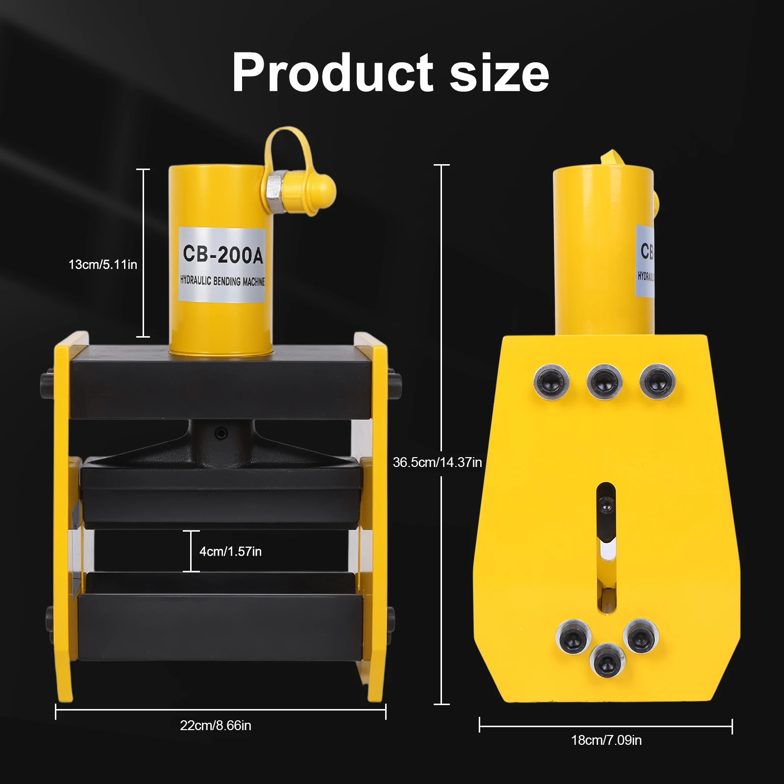 Hydraulic Copper Pipe Bender Tool with Angle Indicator for Metal Bending