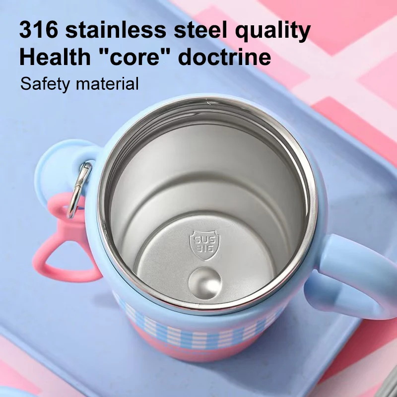 Thermos Cup UFORU Thermos cup stainless steel ice bullock cup large capacity high appearance level double drink student straw