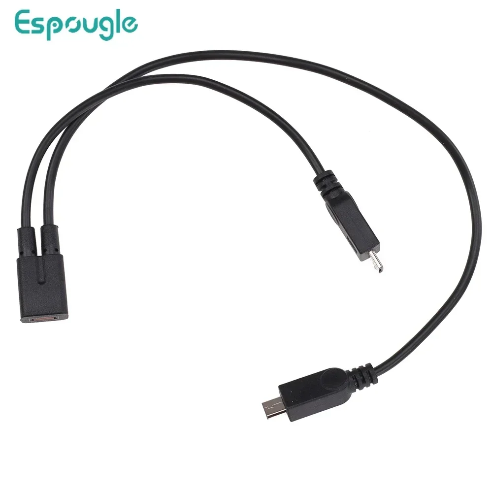 

100 шт., Y-образный разветвитель Micro USB 2,0