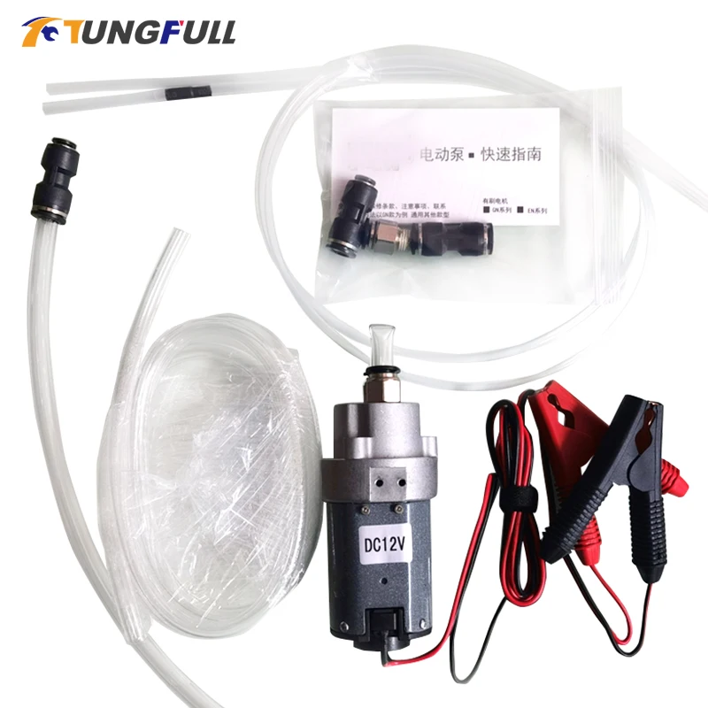 Conjunto Completo Faça Você Mesmo Mini dc Bomba de Óleo 12v Bomba de Óleo de Transferência de Óleo Bomba de Óleo do Motor Micro Auto-sucção Engrenagem Bomba de Transferência de Óleo o