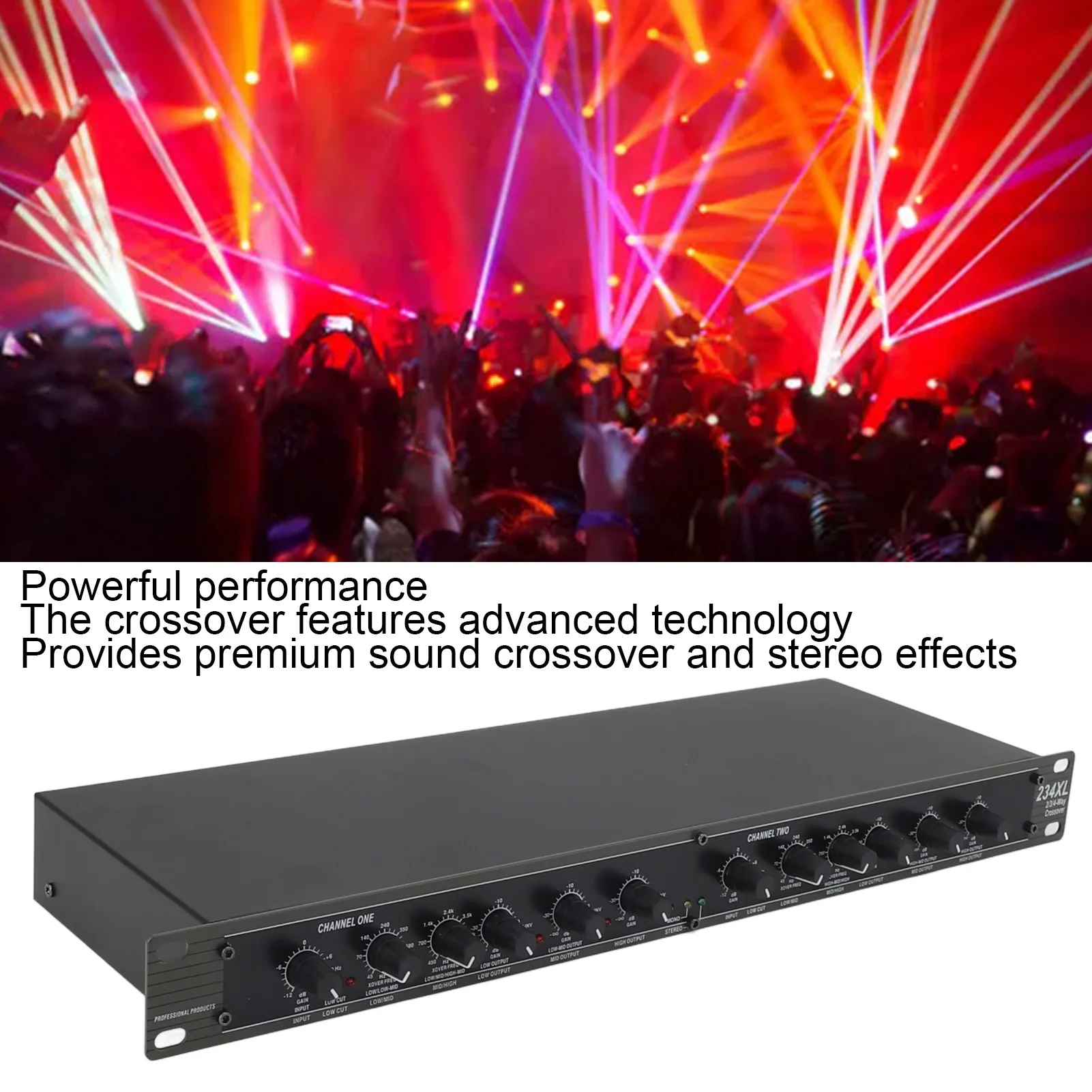 234XL Crossover Professional Stereo 2/3 Way Mono 4 Way Crossover for Outdoor Stage Performance