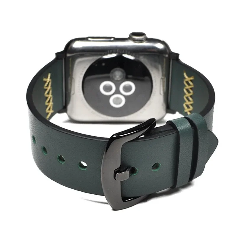 Leather Strap For Apple Watch Band 45mm 41mm iwatch 9 8 7 6 5 4 SE Sport Braided Bracelet Belt iWatch 44mm 40mm 42mm 38mm Correa