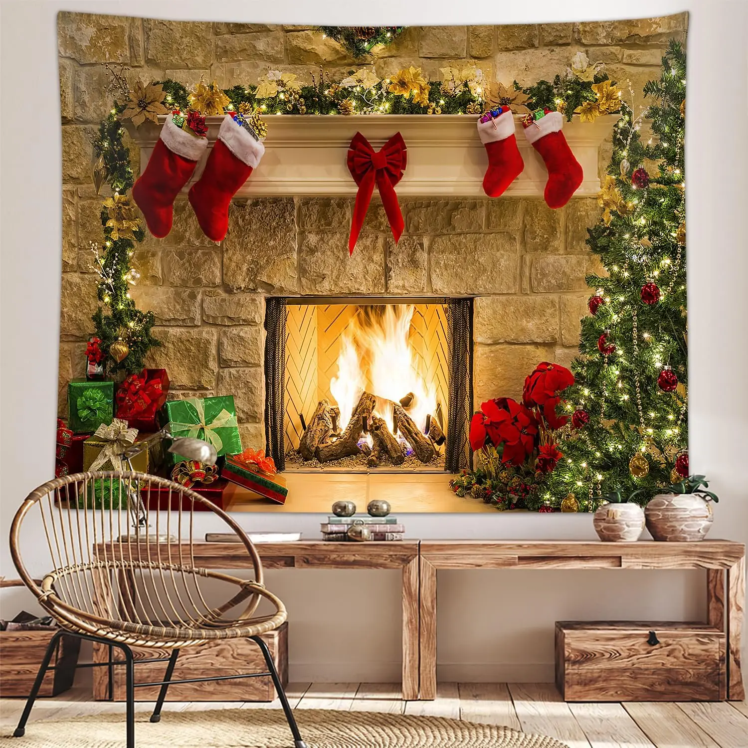 Christmas Tapestry Backdrop 1
