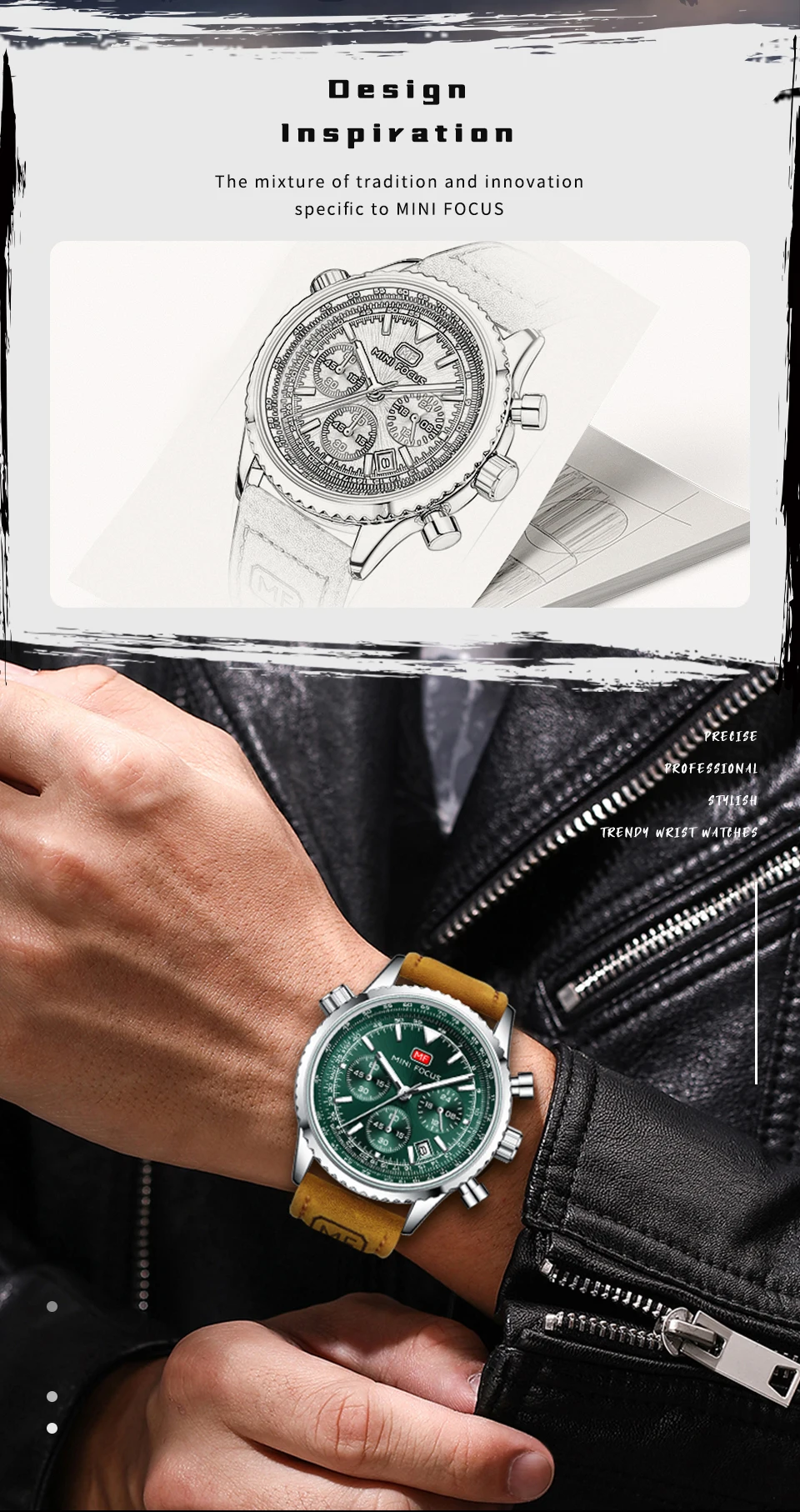 Montre à quartz MINI FOCUS pour homme étanche_voghion.com