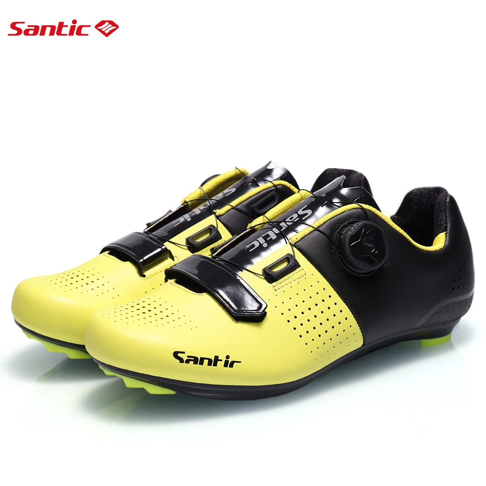 Santic Men Cycling Shoes Breathable Rotating Buckle Bicycle Lock Shoes
