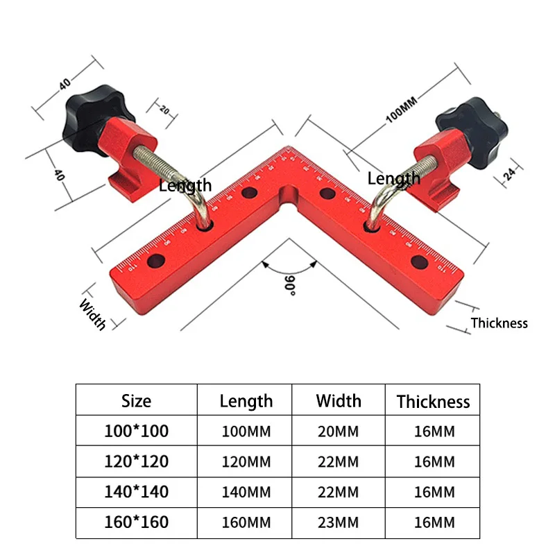 1 PC 90 Degrees L-Shaped Auxiliary Fixture Splicing board Positioning Panel Fixed clip Carpenter's Square Ruler Woodworking tool wood pellet press