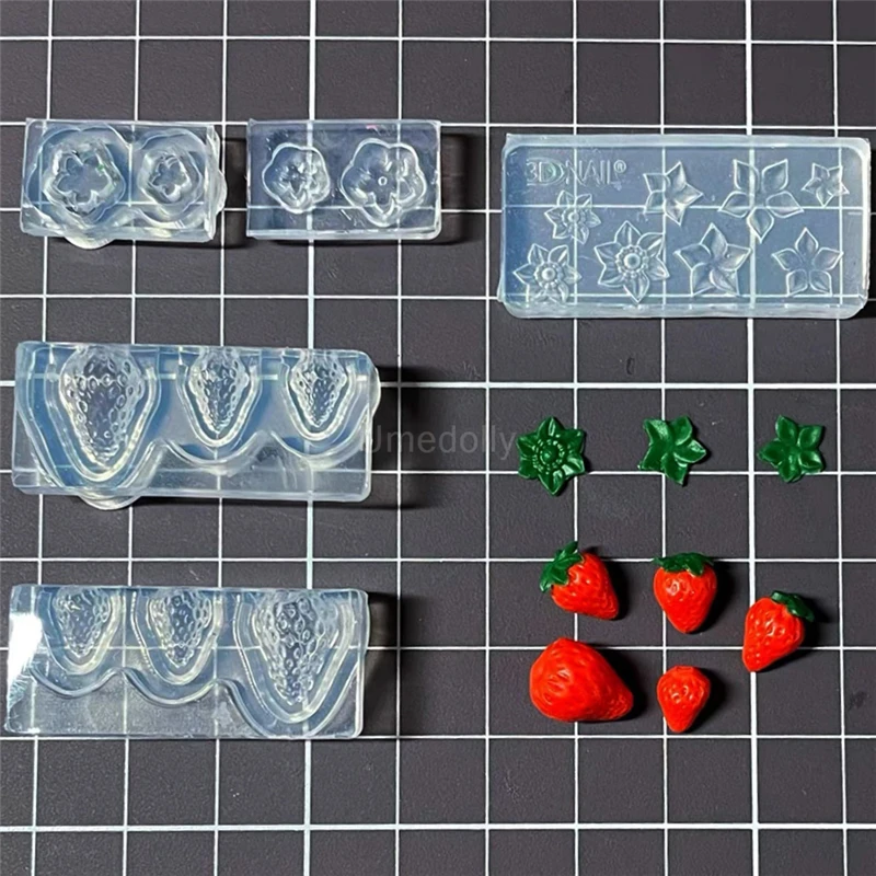 Strawberry Mini Embeds 17 Cavity Silicone Mold 898