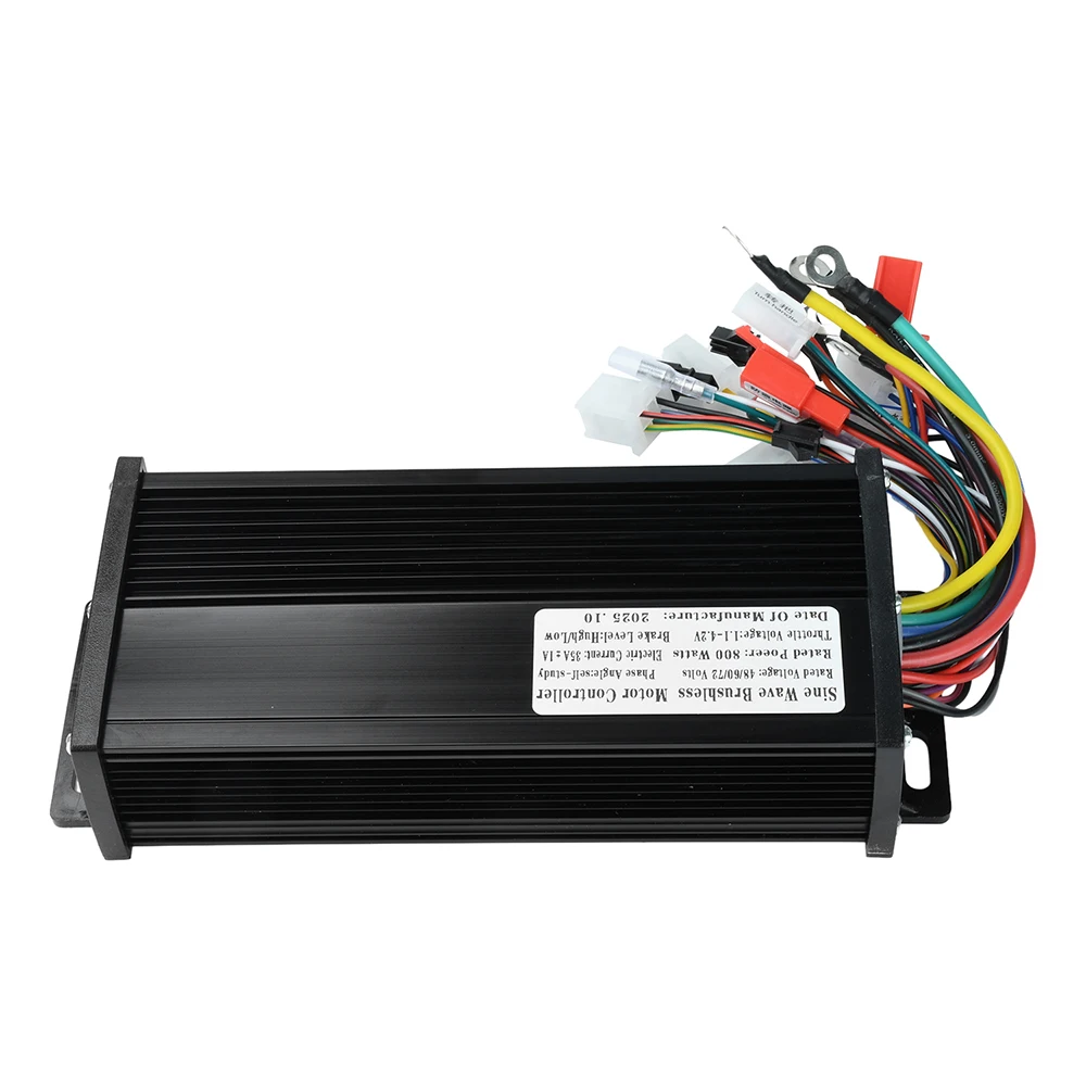 Controller per bici elettrica a onda sinusoidale da 800 W con ampia tensione 48 V 60 V 72 V Corrente 35 A e modalità di tripla velocità per scooter/motociclette elettriche - immagine 4