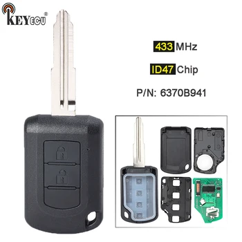 Chip Keyforkess 433MHz ID47 P/N: 6370B941Replacemt portachiavi remoto per Mitsubishi Mirage, Outlander, ASX 2016 2017 J166E Key MIT11R