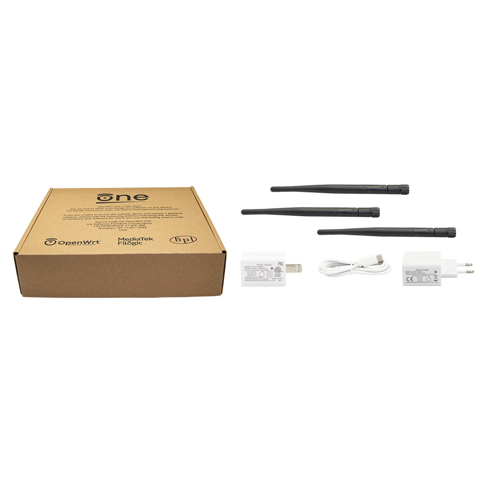 Banana Pi OpenWrt One Router Board mini development board smart router MediaTek MT7981B Development Board Dual-band WiFI 6 Via MediaTek MT7976C 2.5GbE RJ45 Port