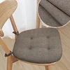 Dining Chair Cushions Sitting Cushion Thickened Cotton and Linen Four Seasons Universal Breathable Home Student Horseshoe Shaped 3