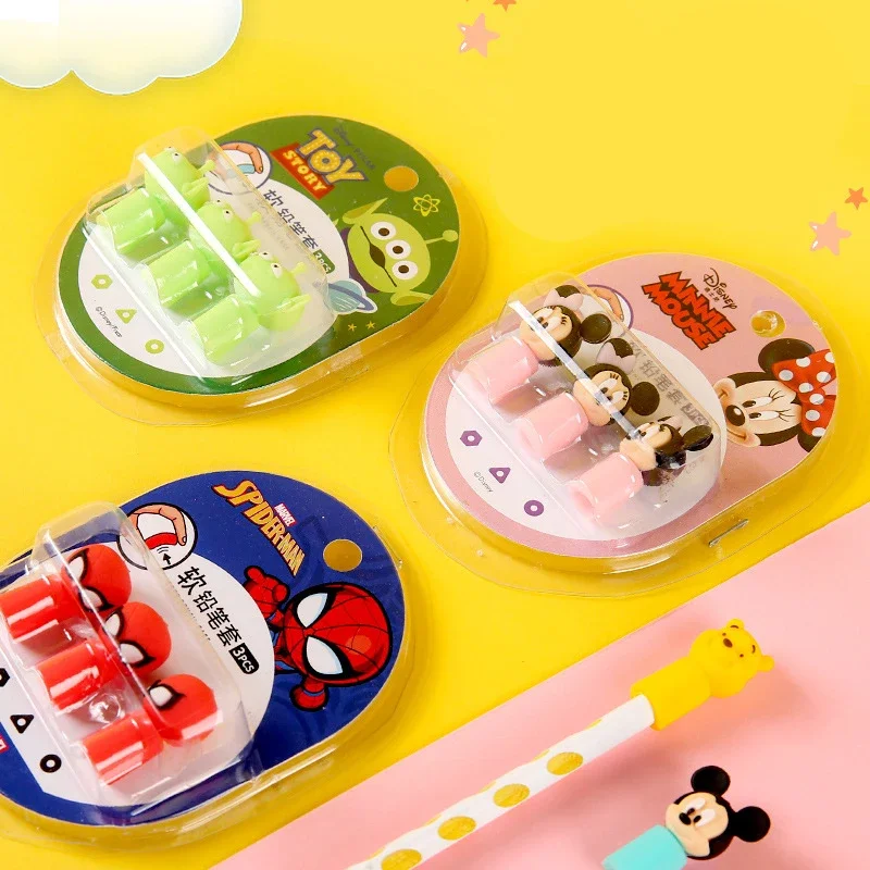 3pcs/set Disney Pencil Caps School Stationery
