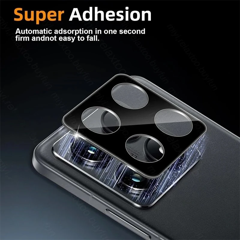 Xiomi 14TPro Black/Clear HD Camera Protector with 3D Lenses Tempered Glass Film