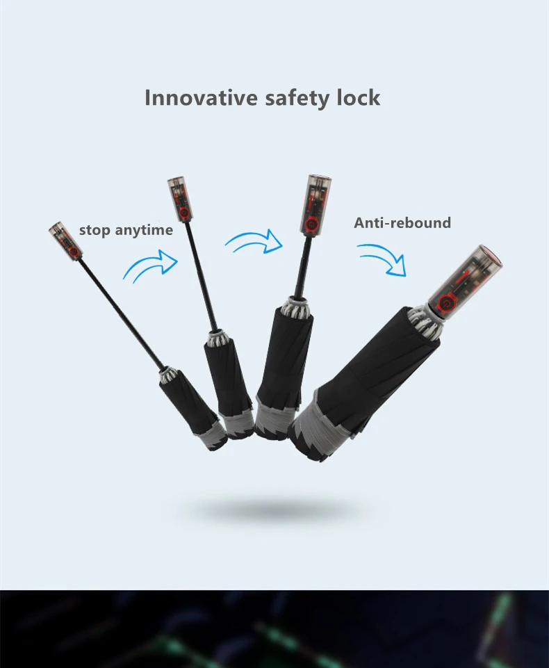 Xiaomi Youpin Mechanical Transparent Handle Automatic Umbrella description image 7