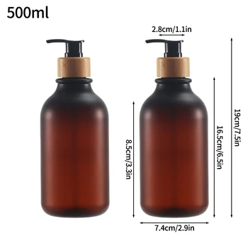 300 ml/500 ml เครื่องจ่ายสบู่เหลวขวดแชมพูขวดปั๊มสบู่คอนเทนเนอร์โลชั่นห้องน้ําแชมพู Conditioner Dispenser 9