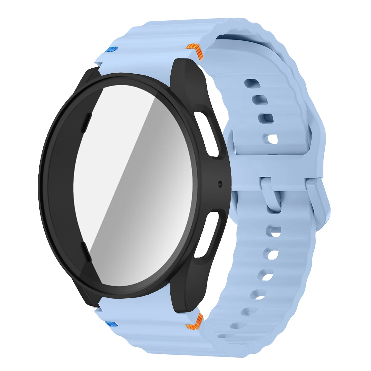 Premium Silicone Watch Band and Protective Case Combo – Universal Fit Bracelet Strap