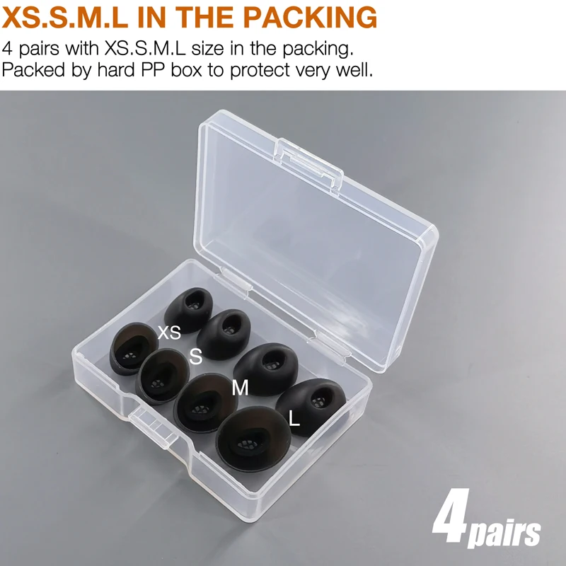 Eartips Replacement for Jabra Elite 10 True Wireless Bluetooth Earbuds Earpad * 4 Pairs