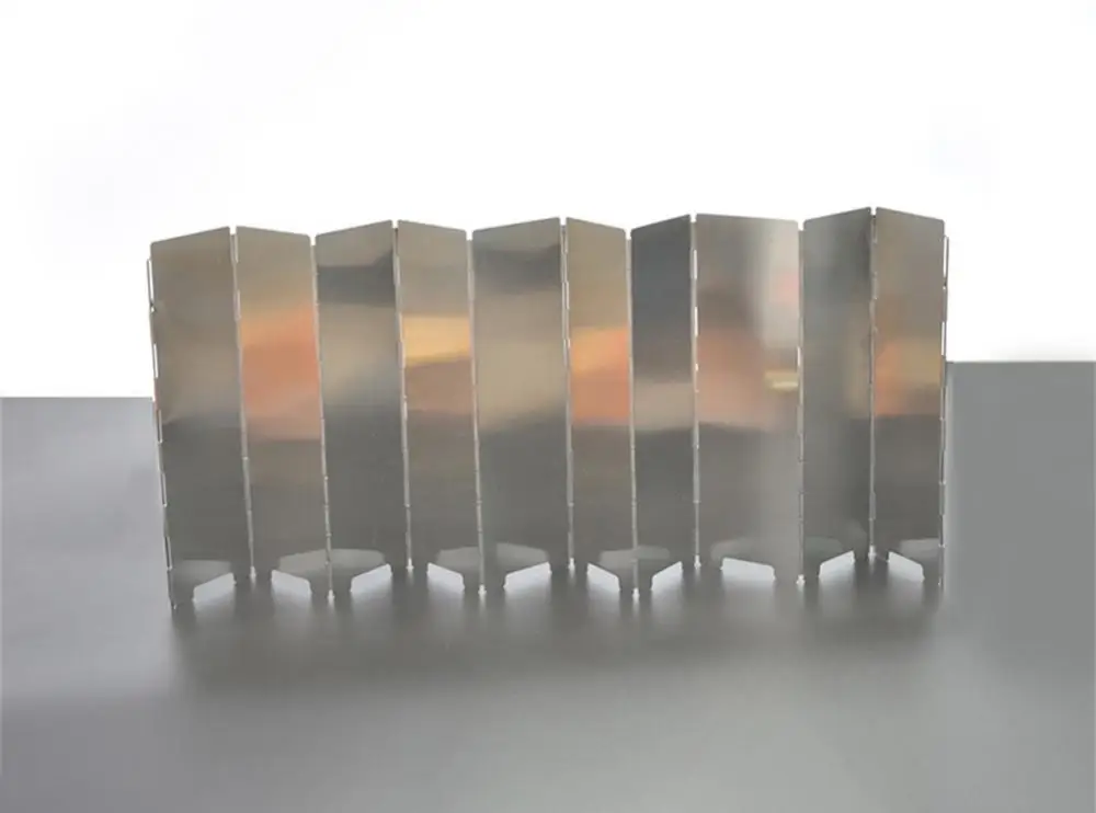 Pare-vent Pliable à 12 Plaques En Aluminium Pour Réchaud De