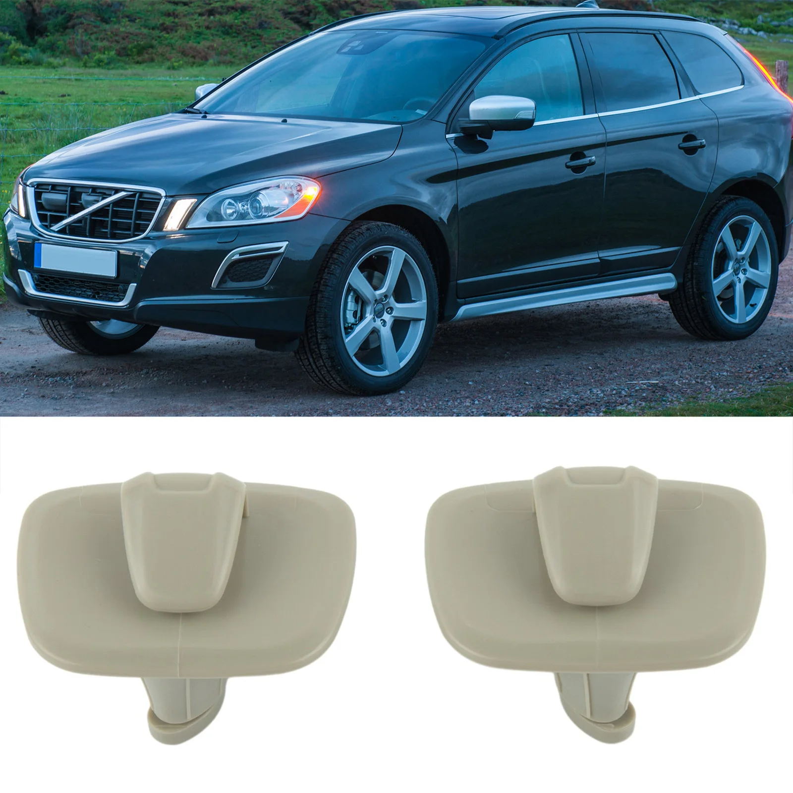 Accessori Auto Gancio Gancio Abs 15-20 Modelli Xc90 18-20 Modelli Xc40 Beige Per Volvo 18-20 Alta Qualità 2 Pezzi/2 Pezzi