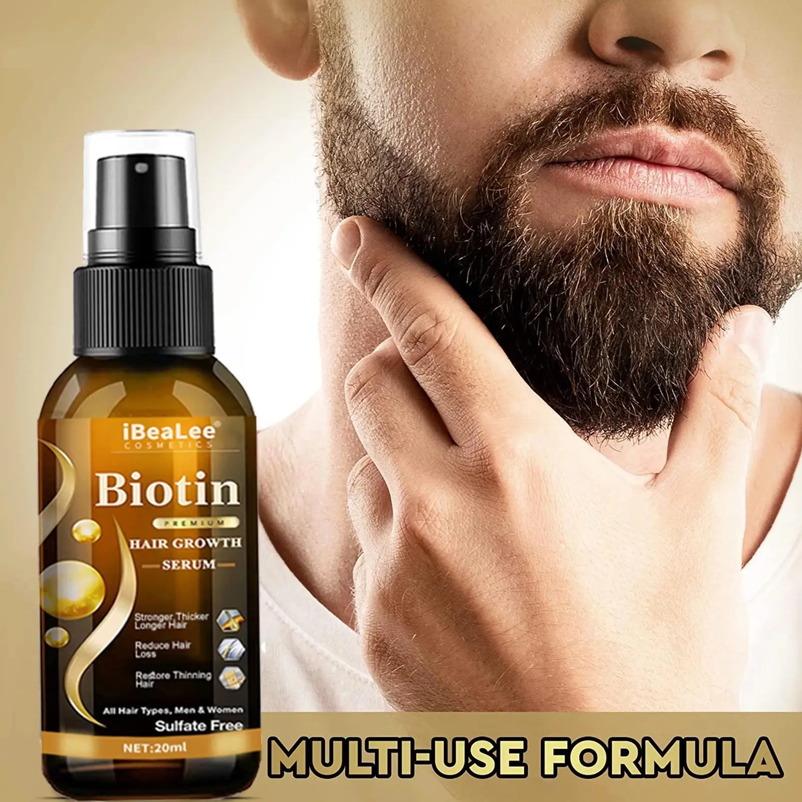 20/80ml 30 Capsules Biotin Hair Repair Hair Weak Oil Scalp Repair Serum Spray Thicken Serums Promoting Healthier Care
