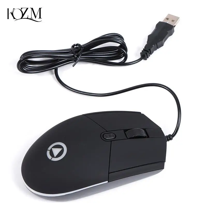 V6 USB Wired Mouse LED Colorful Breathing 1600DPI Optical Computer Mini