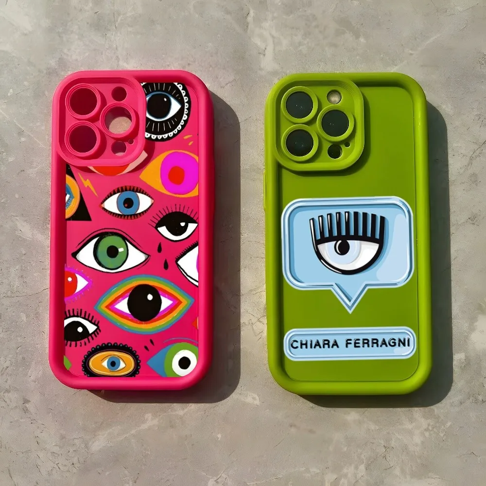 B-Blue E-Evil Custodia Per Telefono E-Eye Per Iphone 15 14 13 12 11 Plus Xsmax Pro Max Mini Cover