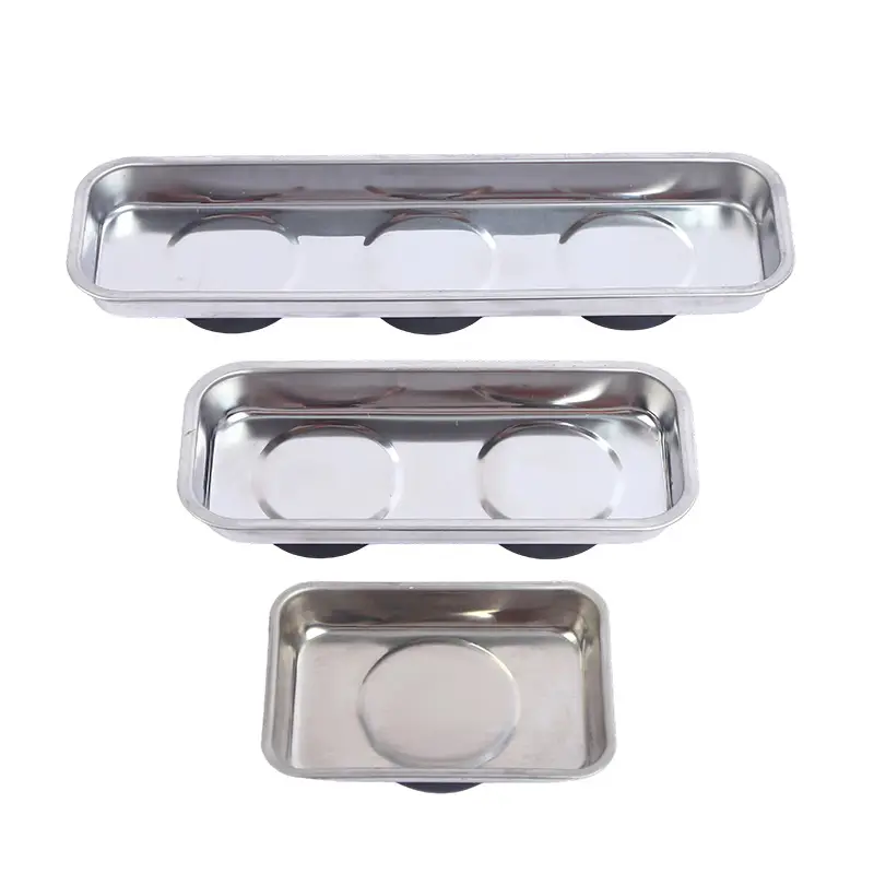 Round/Square Magnetic Bowl, Durable with Magnetic Stainless Steel Parts Tray for Easy Access and Prevention of Parts Loss image 1