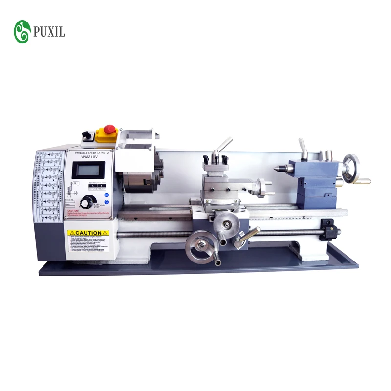 

WM210V Metal Lathe / 750W Brushless Motor Steel Gear Lathe 210V lengthened 400mm Lathe WM210V Metal Lathe / 750W Brushless Motor