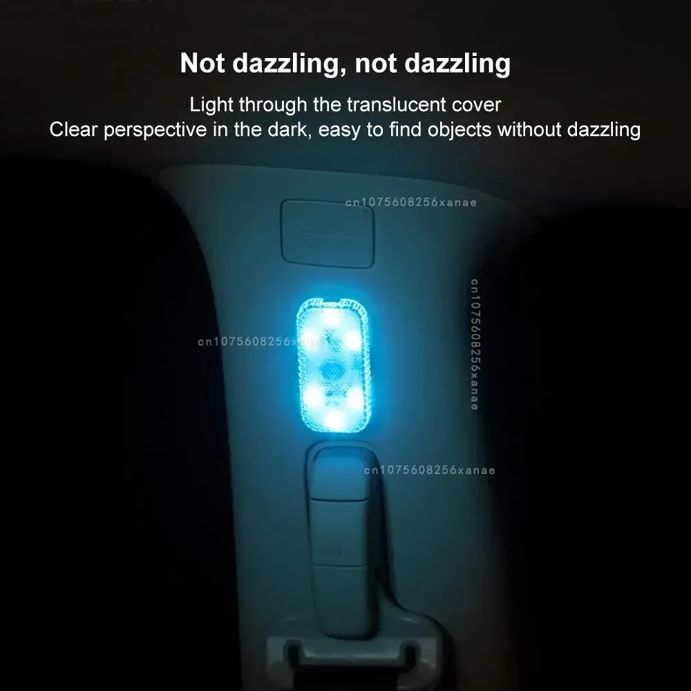 Portable LED Car Touch Light with USB Charging for Interior Roof Reading