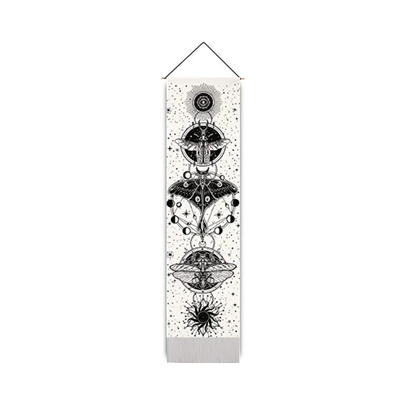 

White Black Tapestry Witchcraft Psychedelic Butterfly Mandala Wall Rugs Blanket Tarot Hippie Divination Hanging Cloth Bedroom