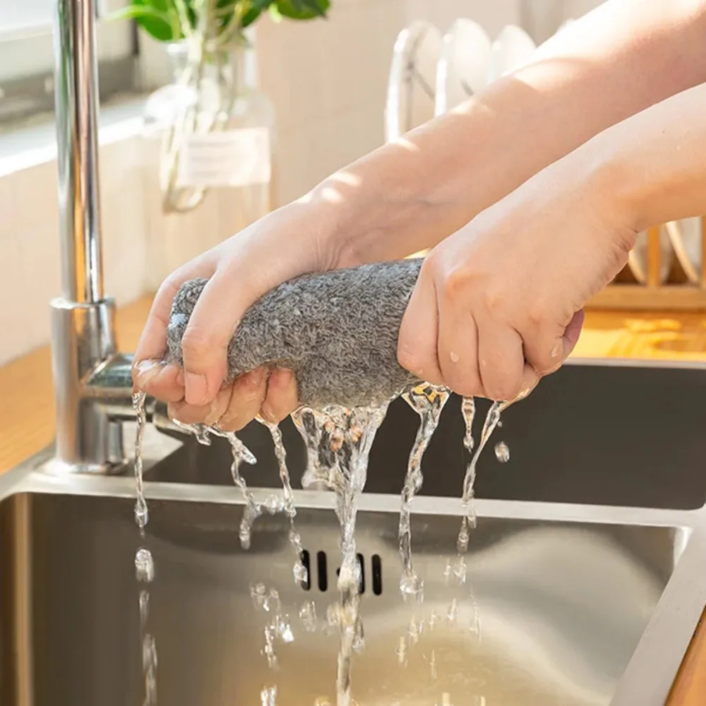 Premium Microfiber Absorbent Cleaning Towels - Stain-Removing, Soft, Reusable Cloths