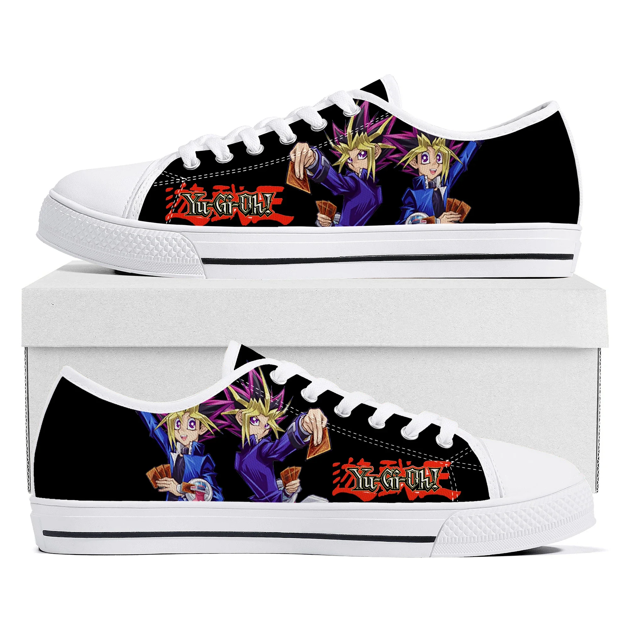 Anime Yu-Gi-Oh Millennium Puzzle Yami Mutou Low Top Sneakers Mens Womens Teenager Canvas Sneaker Casual Couple Shoes Custom Shoe 3