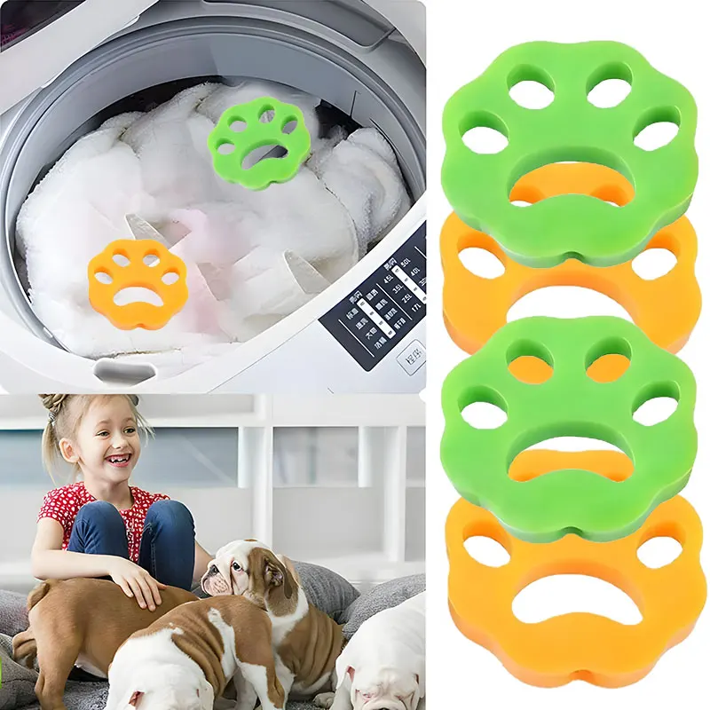 2pcs Pet Hair Remover Reusable Laundry Lint Catcher Washing Machine Hair Catching Dog Hairs