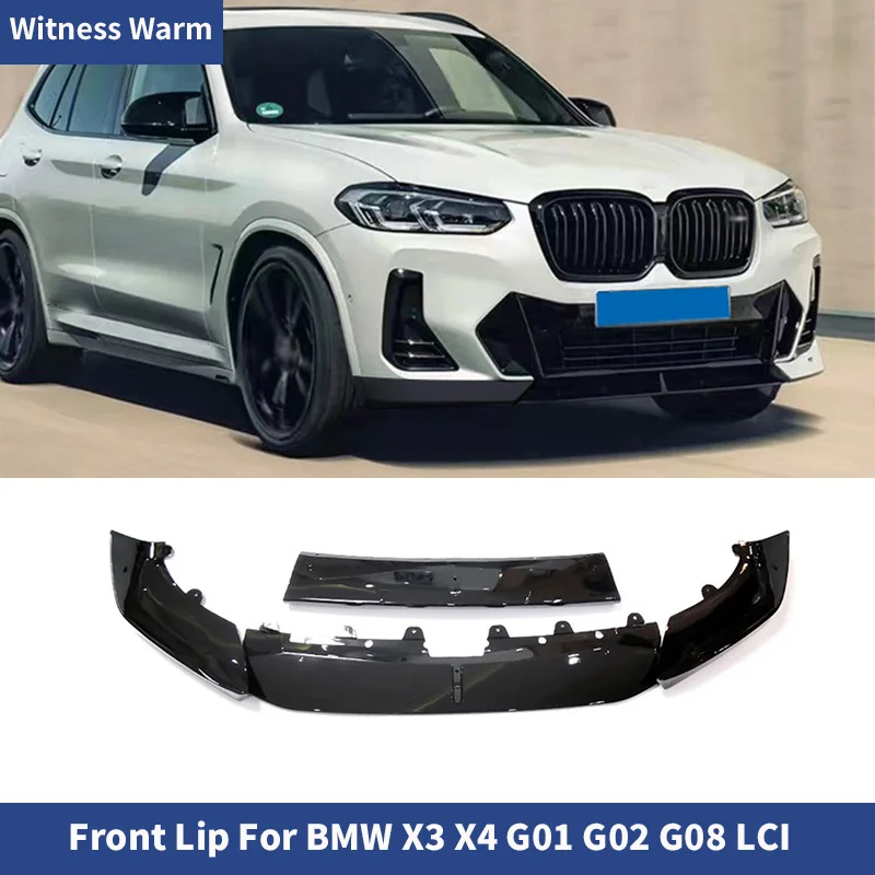 

Автомобильный передний бампер разветвитель спойлера ДЛЯ BMW X3 G01 X4 G02 LCI 2022 передний подбородок фартук