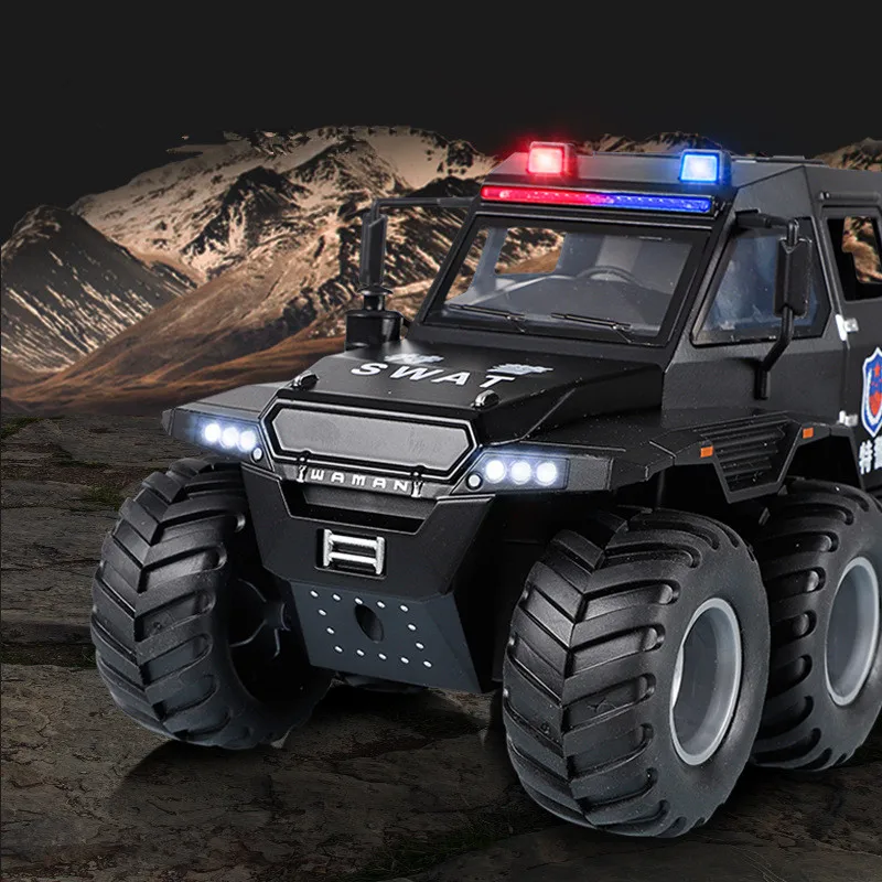 

1:24 модель бронированного автомобиля SWAT из сплава, колесный амортизатор, игрушечный автомобиль, имитация звука светильник, оптовая продажа