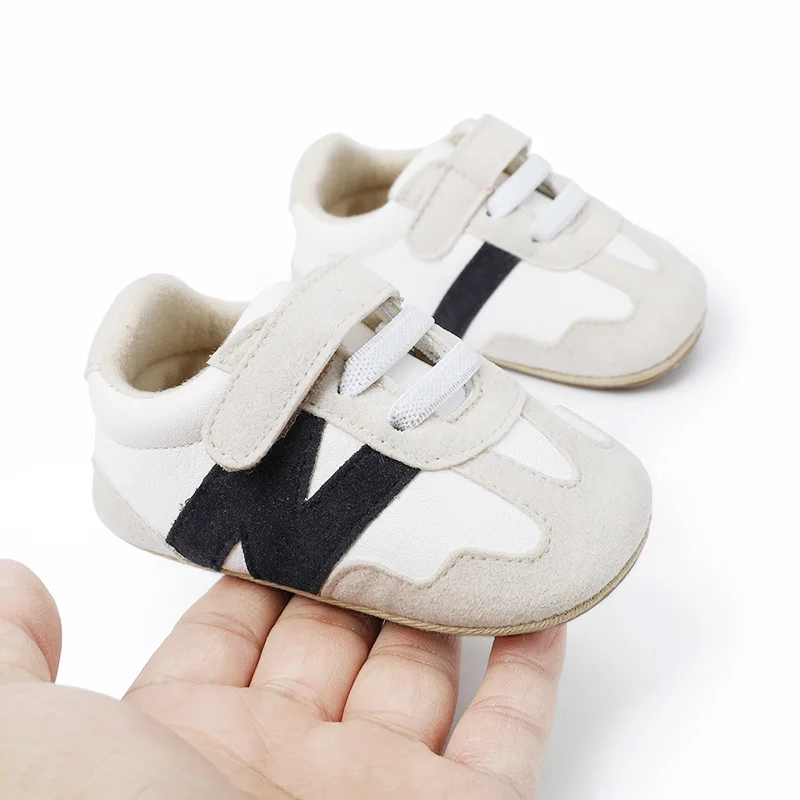 Newborn Baby Classic Sneakers Letters Splicing Baby Casual Shoe Anti-slip Hundred Walking Boys Girls Shoes 0-18 Months sneakers shoes