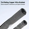 5-8mm Thermoresistant Tin Plating Cable Tube Sleeve EMI Shielded Flexible Wire Wrap Cover Line Cord Organizers Cable Management 3