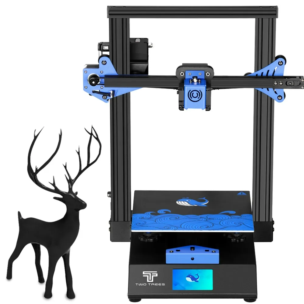 Twotrees BLU-3 V2 고속 인쇄 고정밀 3.5 인치 터치 스크린 자동 레벨링 지지대, 다국어 FDM 3D 프린터, 300 mm/s