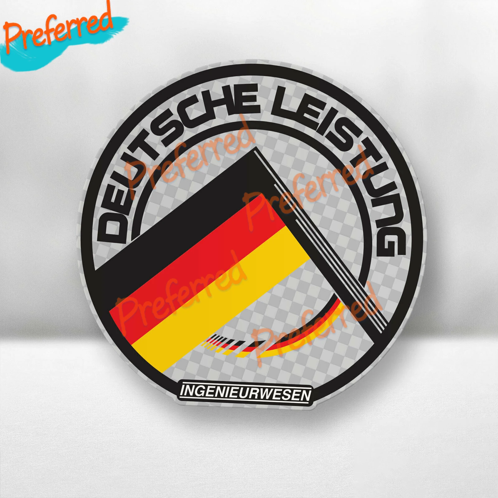 

German Flag Performance Euro DUB Car Window Bumper Motorcycle Racing Laptop Helmet Trunk Surf Camper Vinyl Decal Sticker