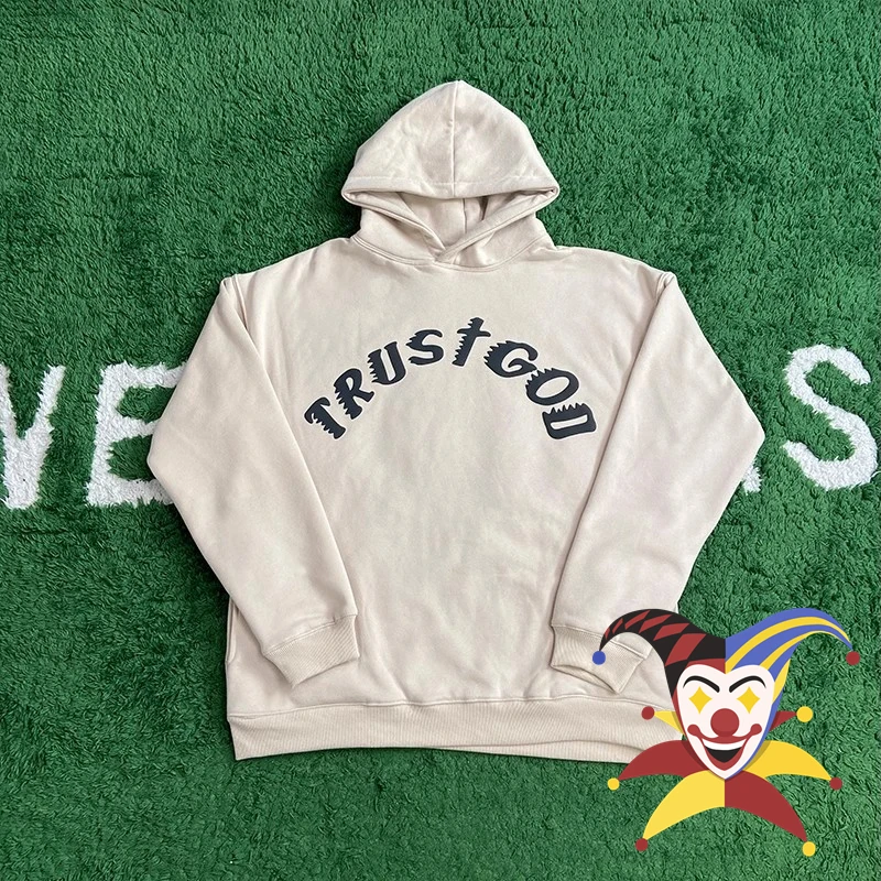 

Washed Apricot Trust God Sunday Service Hoodie Men Women Hooded Kanye West CPFM Holy Spirit Pullover