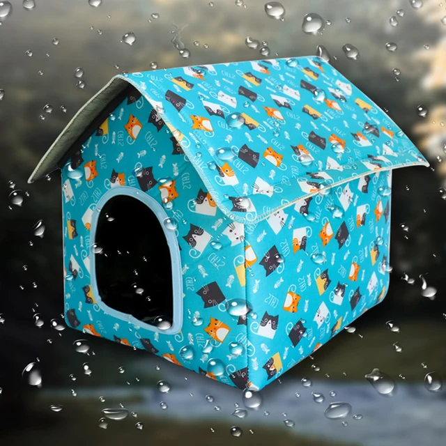 Cat House for Outdoor Waterproof Cats Dog Houses Villa Tent Collapsible Pet Shelter Foldable Pet House for Dog Home Pet Supplies 3