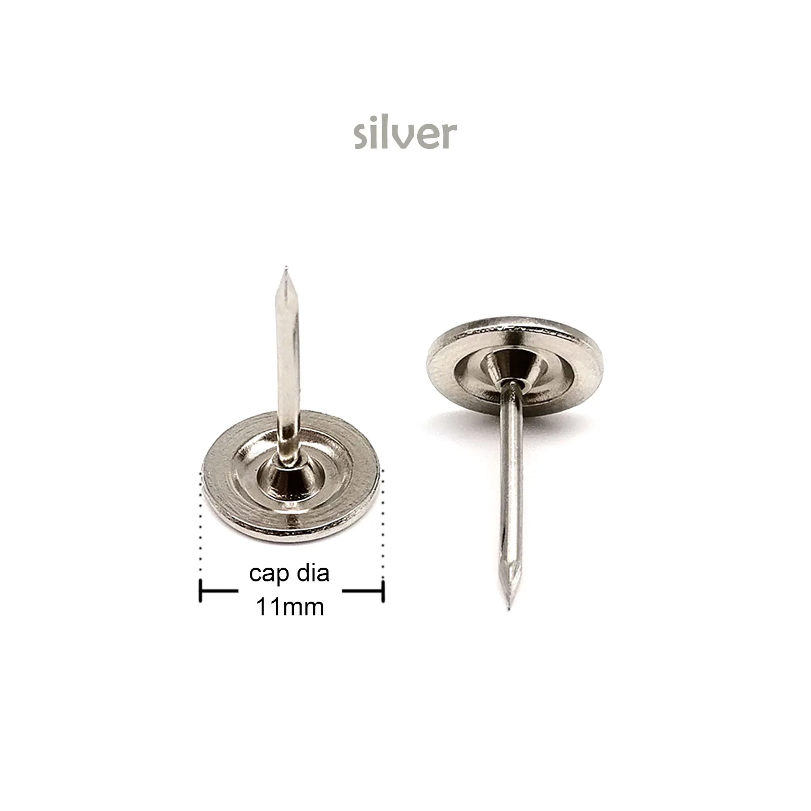 Jutagoss 100Pcs Upholstery Tacks, 5/16" Head Dia Iron Vintage Round Head Thumb Tacks Push Pin, Antique Decorative Furniture Nails Tacks For Upholstered Furniture Cork Board Sofa Chair, Bronze 8 X 10mm - View #6