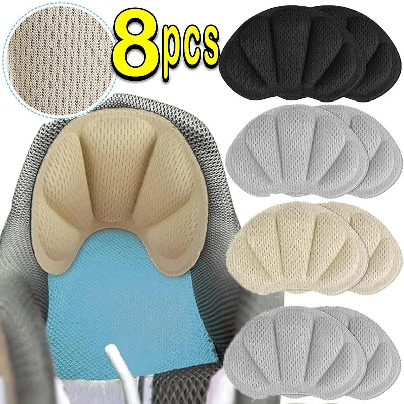 2/8pcs Insoles Heel Pads Lightweight for Sport Shoes Adjustable Cute Size Back Sticker Antiwear Feet Pad Cushion Insole Heel