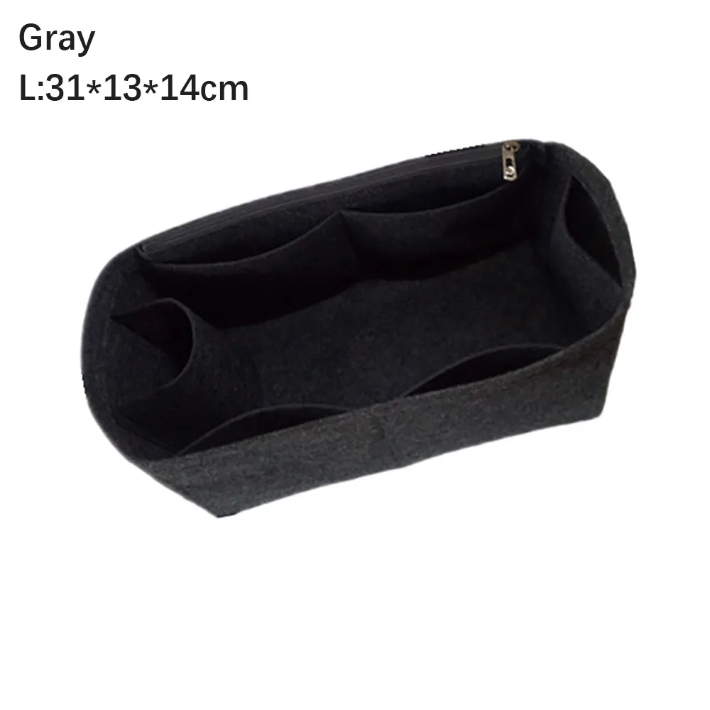 Enhanced Felt Handbag Organizer with Multi-Pocket Design