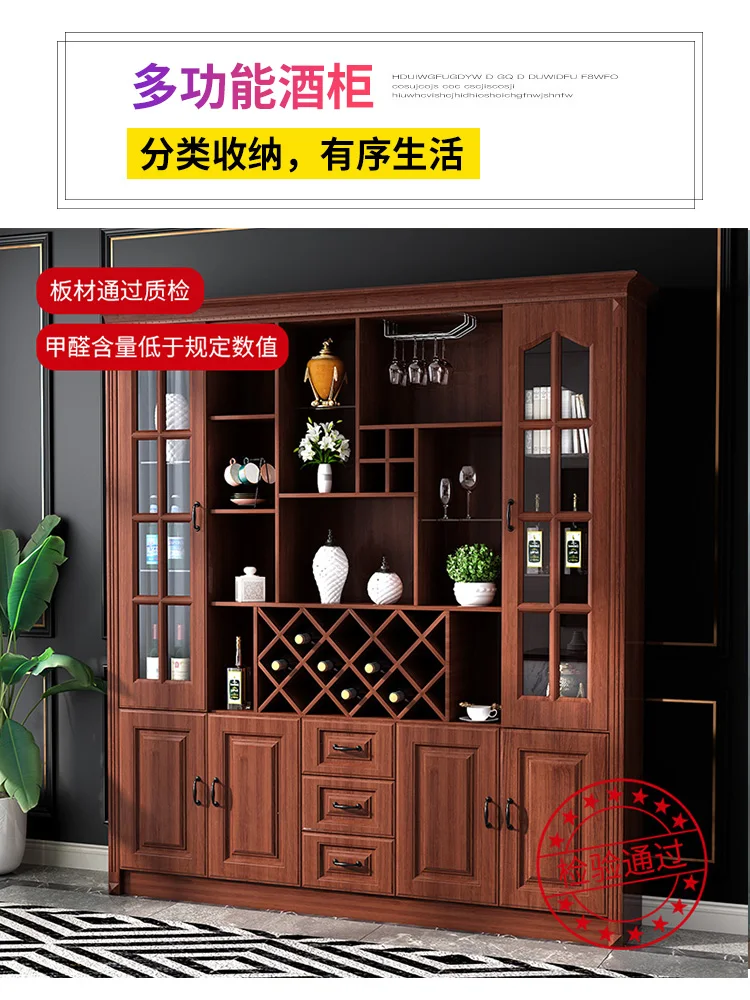 

Integrated dining cabinet against the wall, new Chinese European style storage restaurant, living room, high cabinet