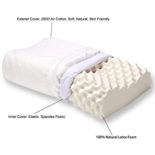 Thailand Natural Massage Latex Pillow Student Adult High and Low Pillow Massage Granule Pillow Protect Cervical 2