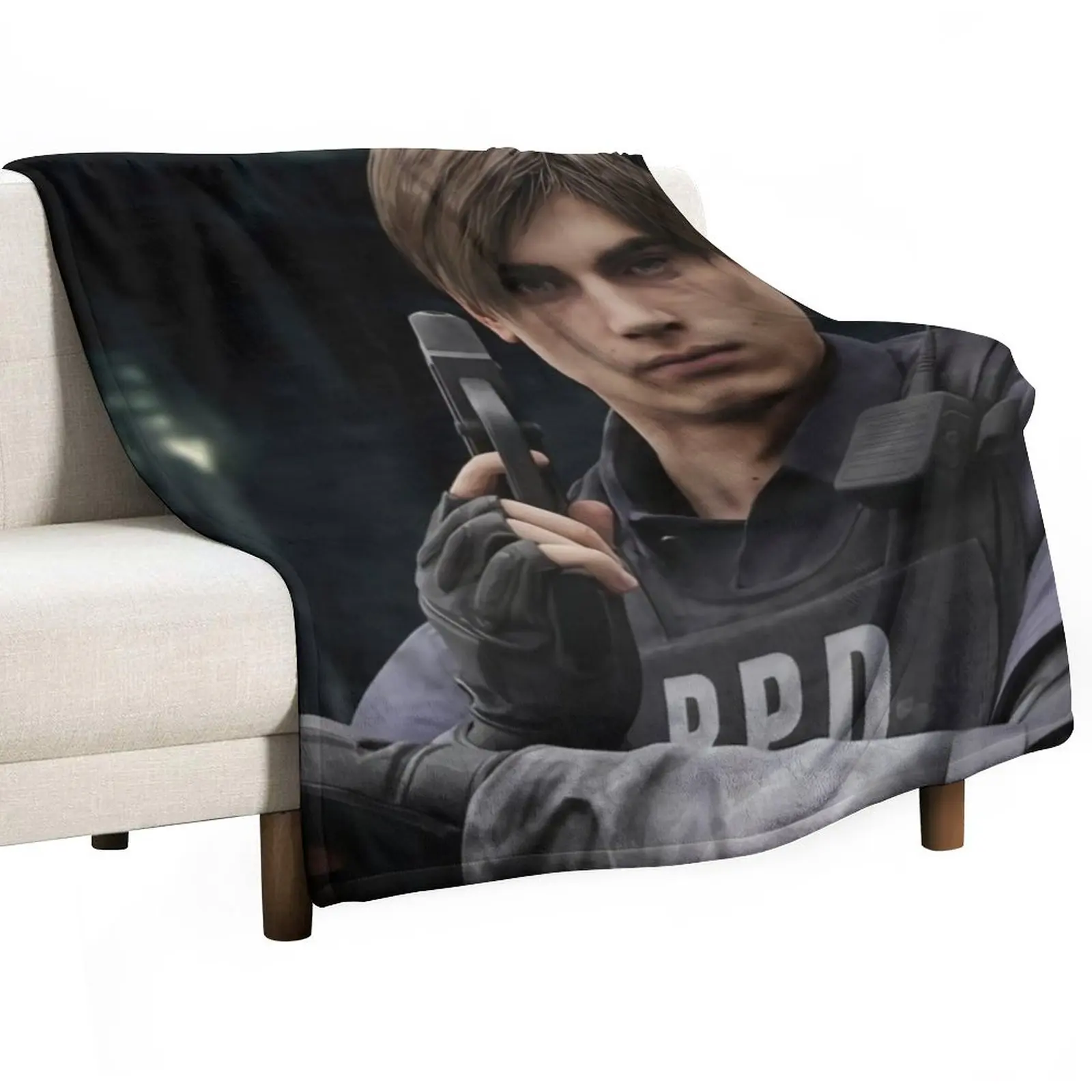 

Leon RPD Throw Blanket Quilt Blanket anime manga